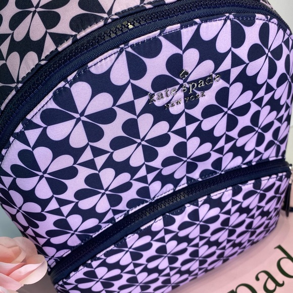 💜Kate Spade💜Large Karissa Backpack Geo Clover - Picture 2 of 8